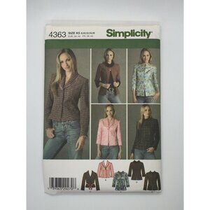 Simplicity 4363 Women's Jacket Pattern Fitted Lined Princess Seams 8 10 12 14 16